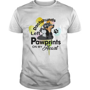 Dachshunds Left Pawprints On My Heart Shirt